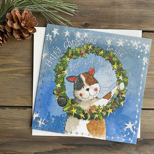 Best Cat Mum Ever Christmas Card
