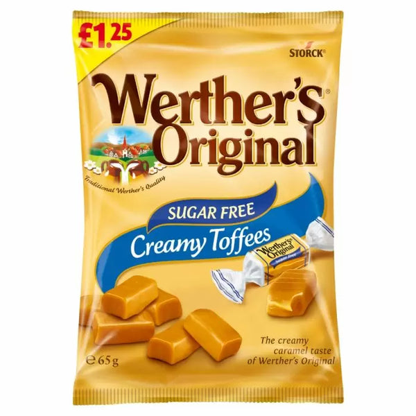 Werther's Original Sugar Free Creamy Toffees Bag 65g
