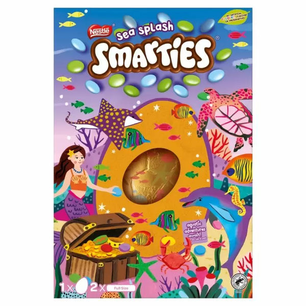 Smarties Sea Splash Milk Chocolate Giant Easter Egg 226g