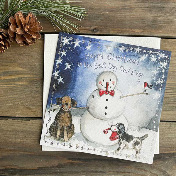Best Dog Dad Ever Christmas Card