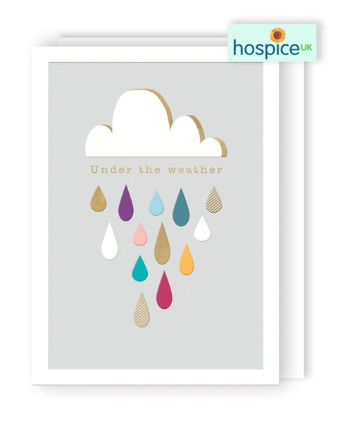 Get Well - Cloud With Raindrops - Greeting Card