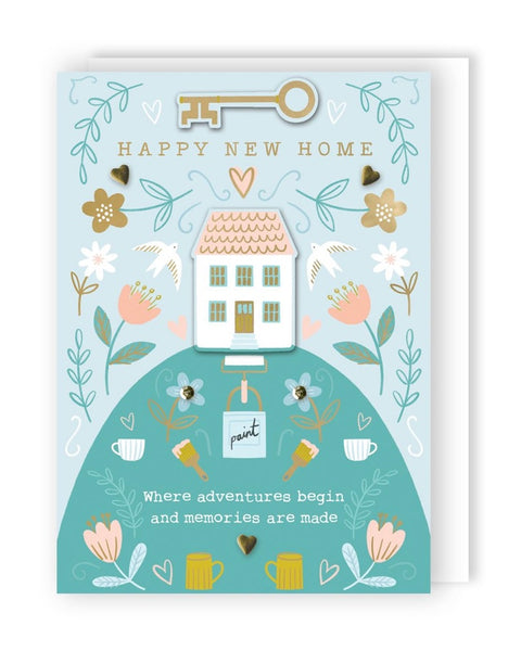 New Home - House on a Hill - Greeting Card