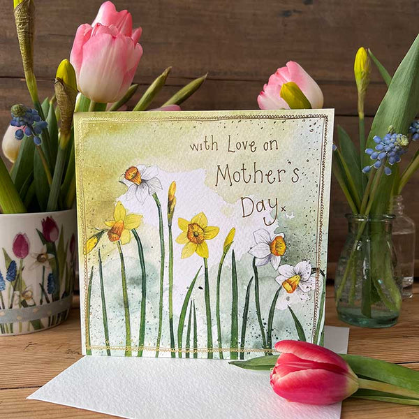 With Love on Mother's Day Narcissi Card