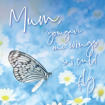 Butterfly (Blue background) Mother's Day Card