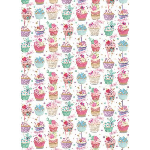 Cupcakes Gift Wrap - 1 Sheet