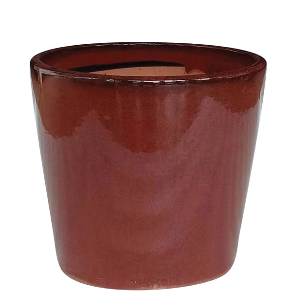 Aston Glazed Pot/Planter 22cm - RED