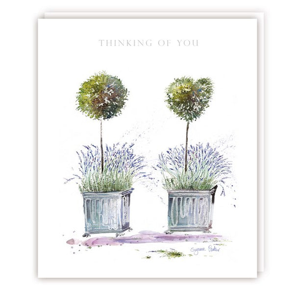 Sympathy - Two trees and lavender - Foil Greeting Card