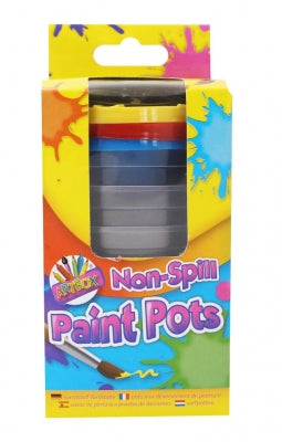 3 Non-Spill 7.5mm tall Paint Pots