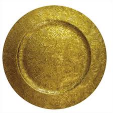 Gold Christmas Cake Plate/Charger