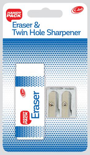 Eraser and Twin Hole Sharpener