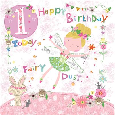Age 1 Birthday Greeting Card - Tinkerbell