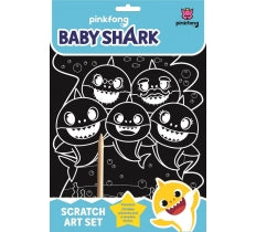 BABY SHARK SCRATCH ART SET