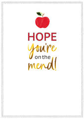 Greeting Card - Get Well - Apple