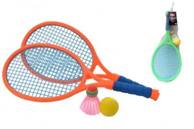 2 Player Junior Neon Colour Tennis Set
