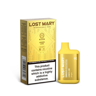 Gold Edition Elf Bar Lost Mary BM600S Vape Lemon Lime