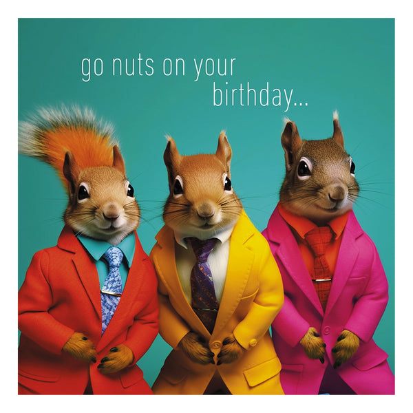 Coola Coola - Go Nuts on Your Birthday Card 16cm