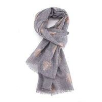 Tie Dye Foil Trees Scarf SILVER