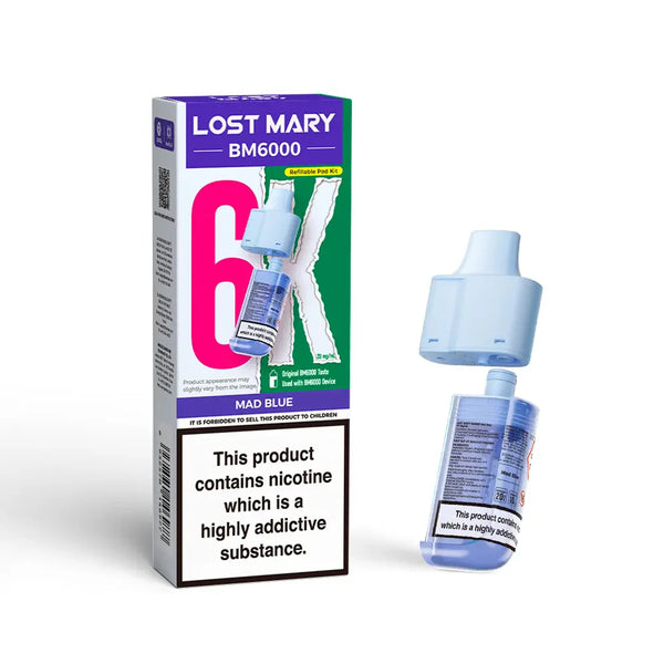 Lost Mary BM6000 Pod Mad Blue 20mg POD ONLY