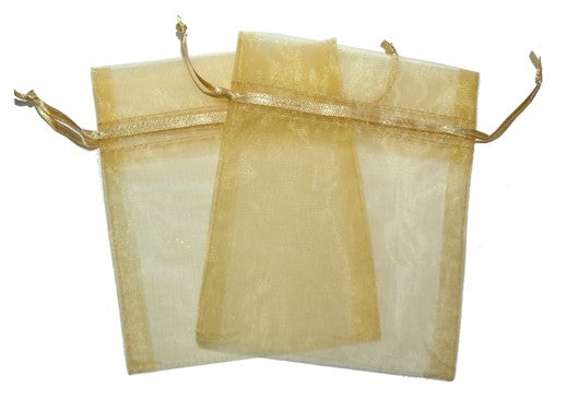 13X10cm  Organza Bag Gold