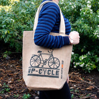 Eco Jute Bag - Up Cycle - (4 assorted designs)
