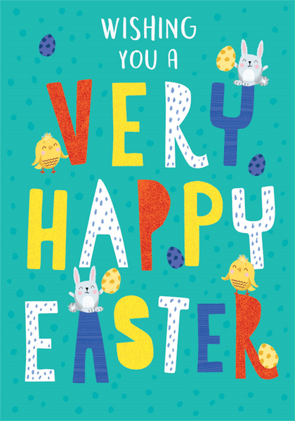 Open Easter Card - Happy Easter