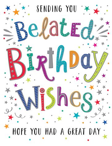 Belated Birthday Card - Dazzles