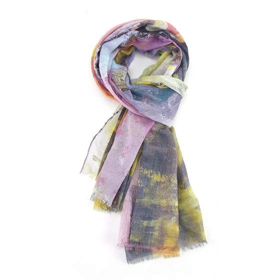 Abstract Cactus Scarf YELLOW