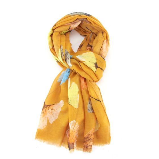 Ginkgo Scarf MUSTARD