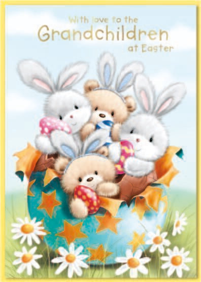 Open Easter Card - Grandchildren