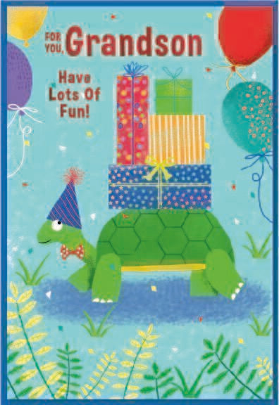 Grandson Birthday Card - tortoise