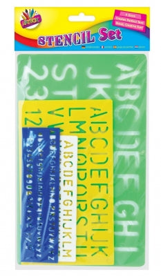 Tallon Alphabet Stencil Set 4 Pack ( Assorted Colours )