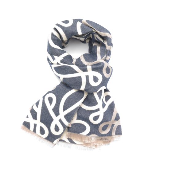 Lines Scarf NAVY