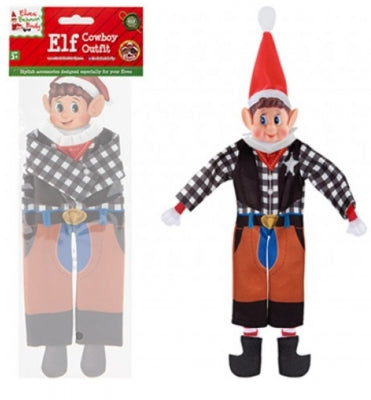 Elves Behaving Badly Cowboy Outfit (Elf on the Shelf)