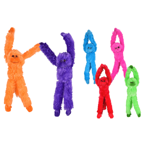 42CM HANGING MONKEY PLUSH ( ASSORTED COLOURS )