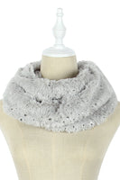 Starry Night Foiled Soft Twist Snood - Light Grey