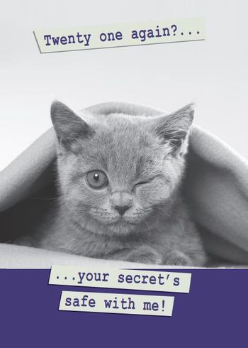 Birthday Greeting Card - Secrets Safe With Me