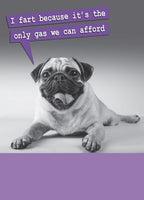 Birthday Greeting Card - I Fart Because It's The Only Gas We Can Afford