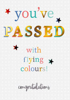 Exam Congrats - You've Passed Flying Colours Greeting Card