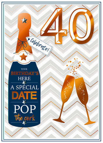 40th M - 40 Birthday Card