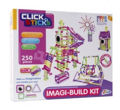 Clicksticks 250pcs Glitter Imagi-Build Kit