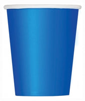 Royal Blue Solid 9oz Paper Cups 8 Pack