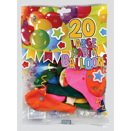 20 Large Assorted Balloons