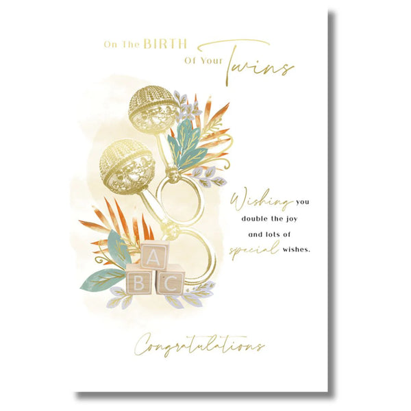 twin babies card