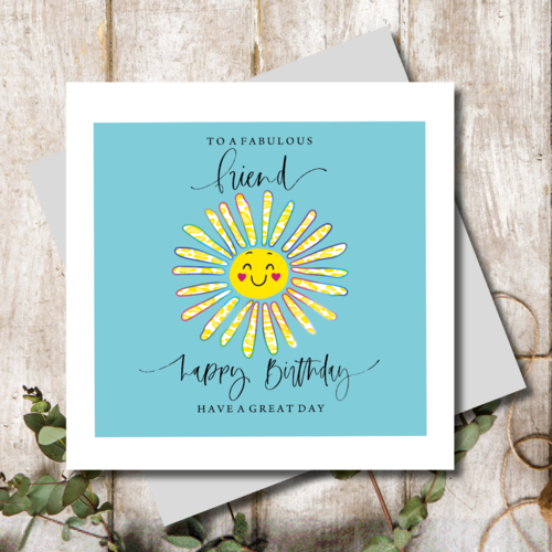 MARINA B DESIGNS SPOTTY LOVE SQUARE CARDS 6's - "HAPPY BIRTHDAY FRIEND"