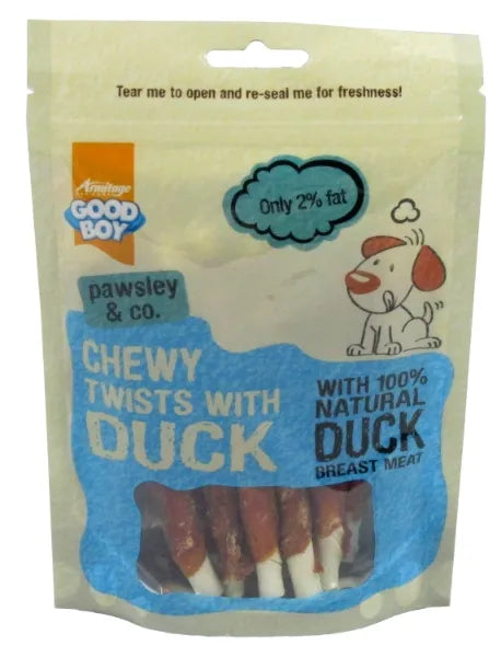 Good Boy Pawsley & Co Chewy Twists With Duck 90g