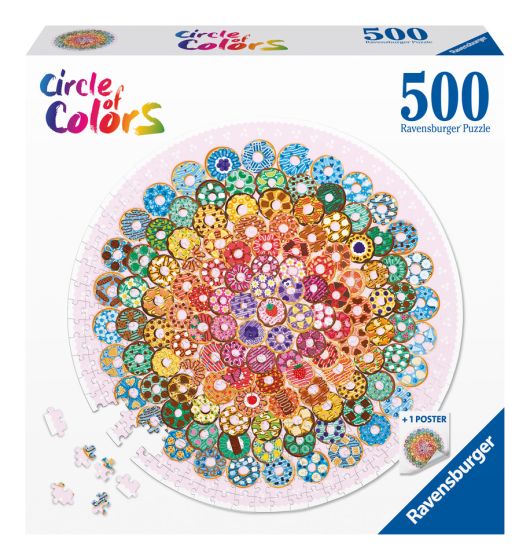 Circle of Colours Doughnuts 500 Piece Jigsaw Puzzle