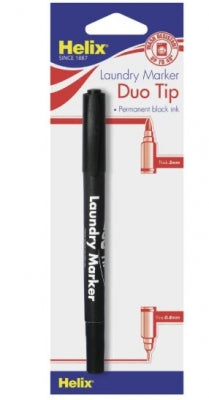Helix Duo Tip Laundry Marker  Carded