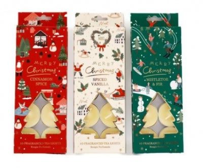 Xmas Scene Tealights 10PC