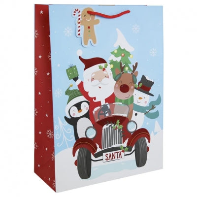 Christmas Cute Santa Xl Gift Bag (330mm x 455mm x 100mm)