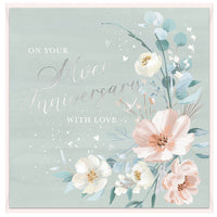 DESIGN BY VIOLET SQUARE CARD - WITH LOVE "SILVER ANNIVERSARY"